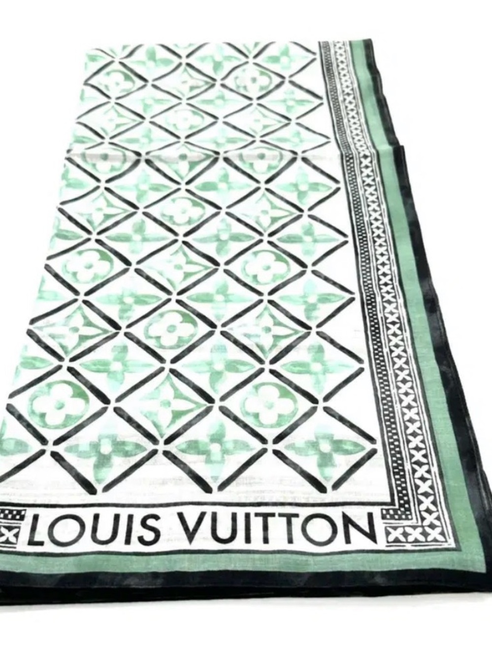 Louis Vuitton RARE By The Pool Monogram Flower Tile Pareo Sarong Scarf M79016 - Picture 6 of 8